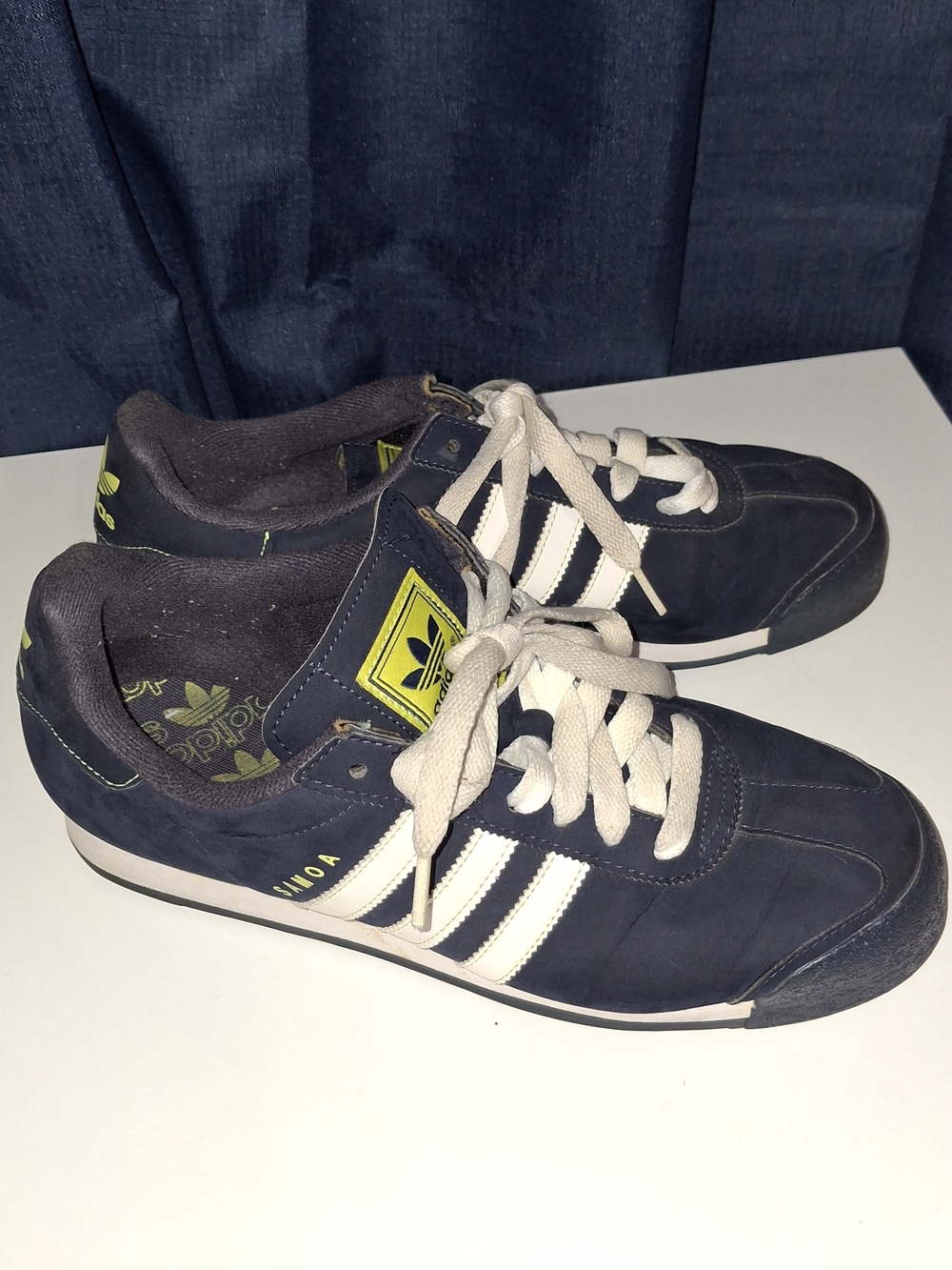 Adidas Men’s Navy Samoa Classic Sneakers - Navy/White 10